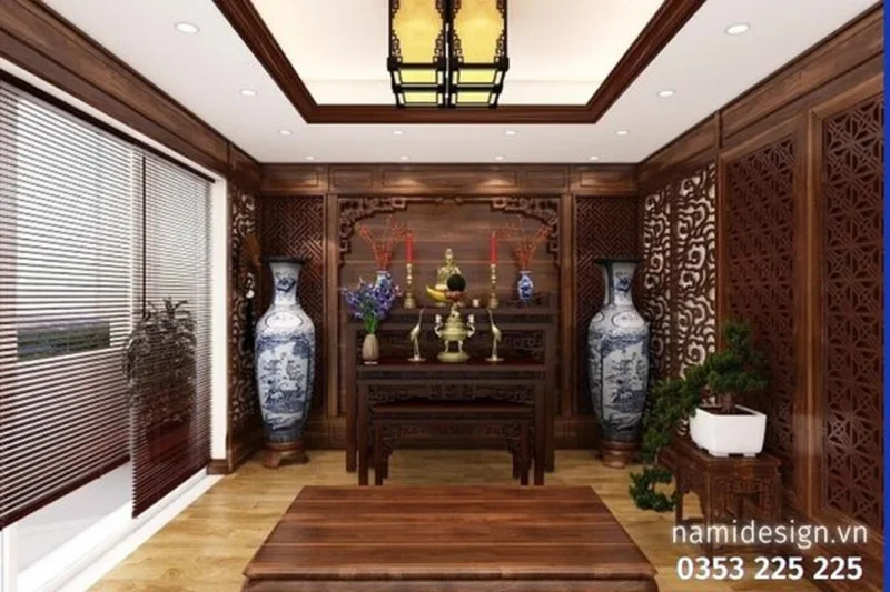 Thiết kế nội thất phòng thờ