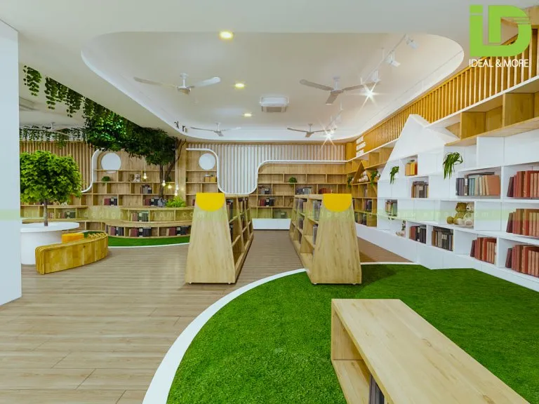 Trang trí góc thư viện mầm non - Xây dựng góc thư viện của bé | IDESIGN