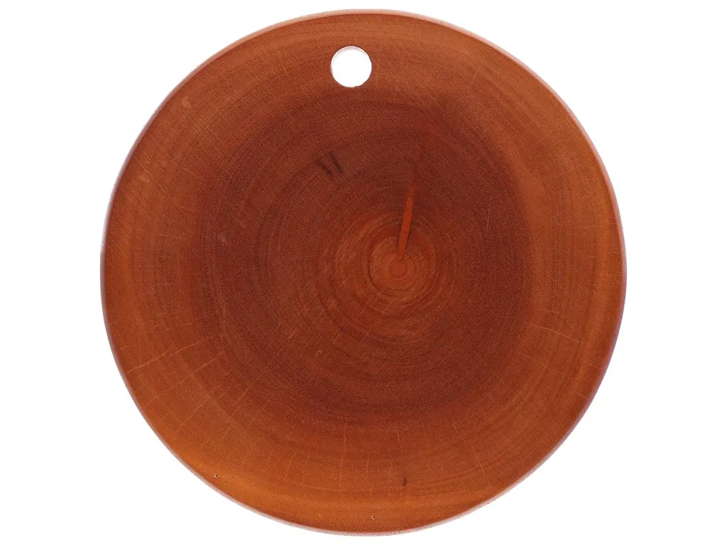 Thớt gỗ xà cừ tròn với vân gỗ tự nhiên và bề mặt mịn