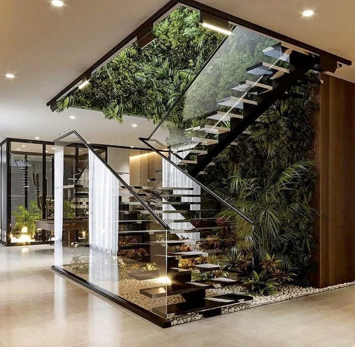 100+ mẫu tiểu cảnh cầu thang biệt thự hiện đại tuyệt đẹp