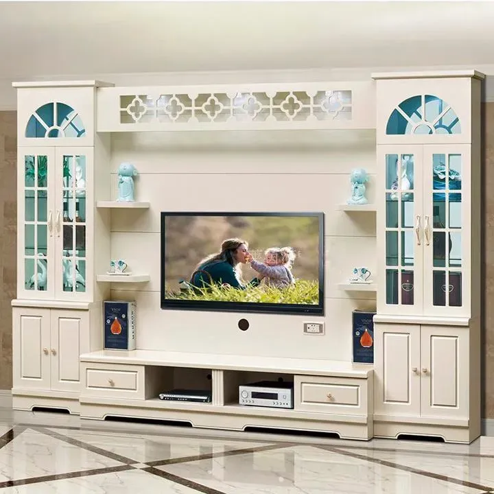 Kệ tivi kết hợp tủ rượu tân cổ điển dễ phối hợp trang trí