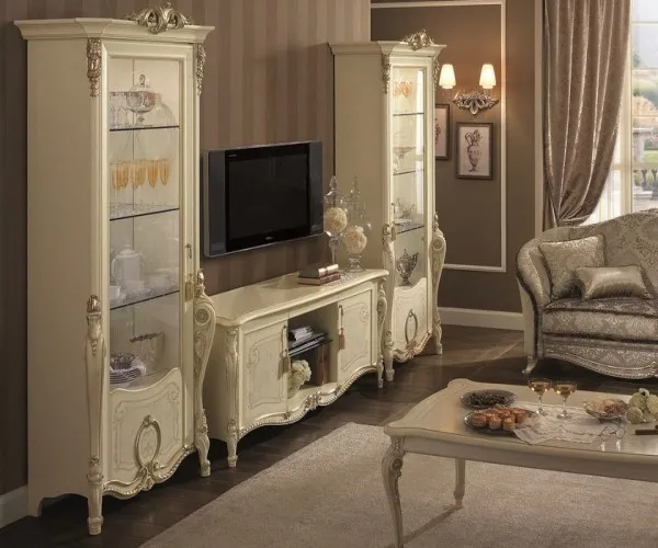 Bộ kệ tivi trắng mộng mơ