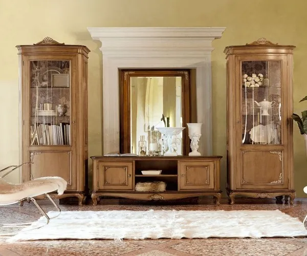 Bộ kệ tủ vàng nhạt