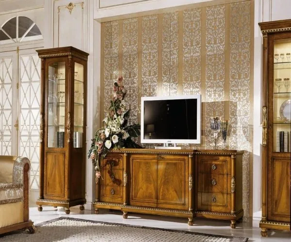 Kệ tân cổ điển vàng đồng