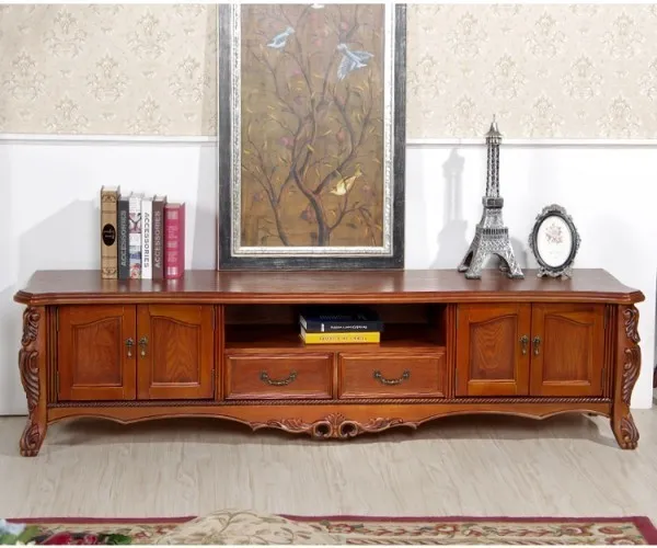 Kệ gỗ nâu đậm