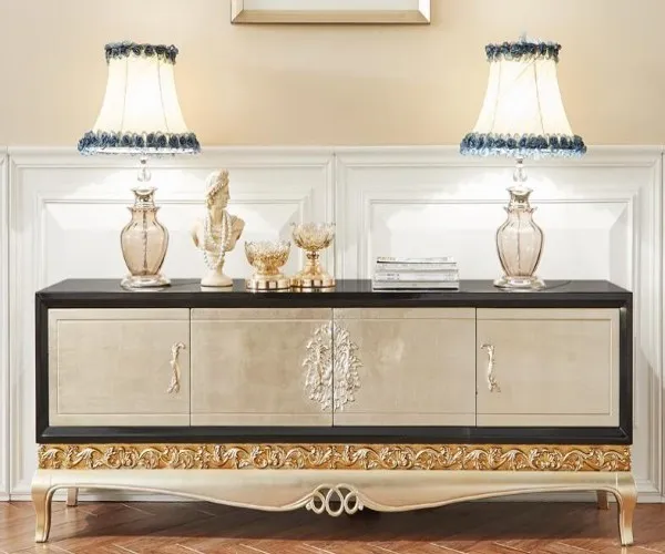 Kệ tivi hoa văn tân cổ điển