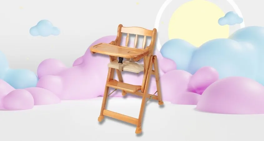Ghế ăn cho bé Autoru AUHC01 (bé biết ngồi - 2 tuổi) - Màu gỗ