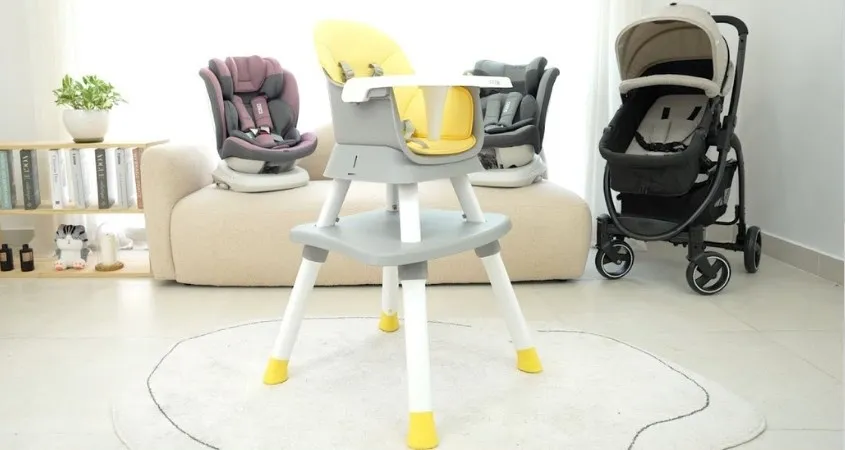 Ghế ăn cho bé Zaracos Leeroy 3306 (6 tháng - 10 tuổi) - Màu vàng xám