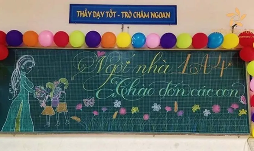 Kết hợp bóng bay và chữ viết ấn tượng