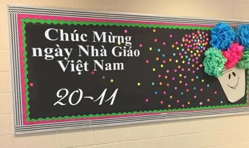 Hình dán trang trí bảng 20/11 đa dạng