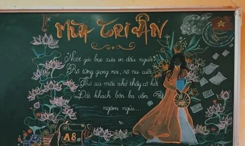 Bảng trang trí tri ân thầy cô ý nghĩa