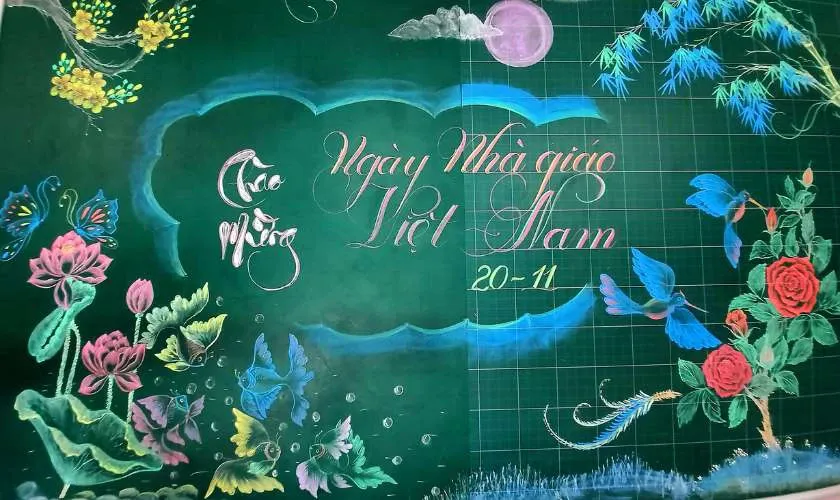 Hoa tươi kết hợp thông điệp tri ân