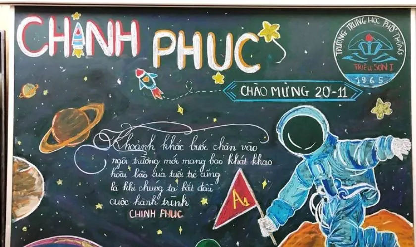 Bảng trang trí THPT hiện đại