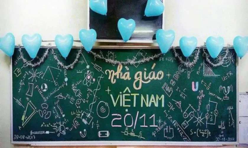 Bảng phấn vẽ đơn giản nhưng ấn tượng