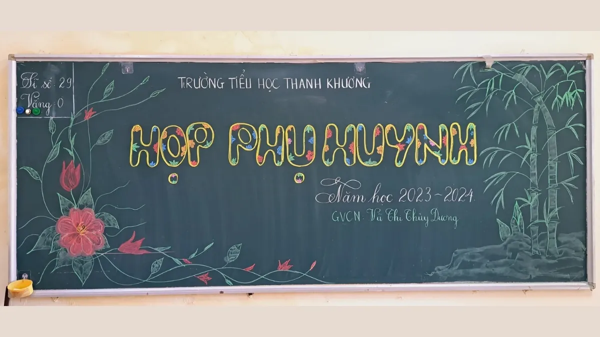 Trang trí bảng họp phụ huynh đầu năm