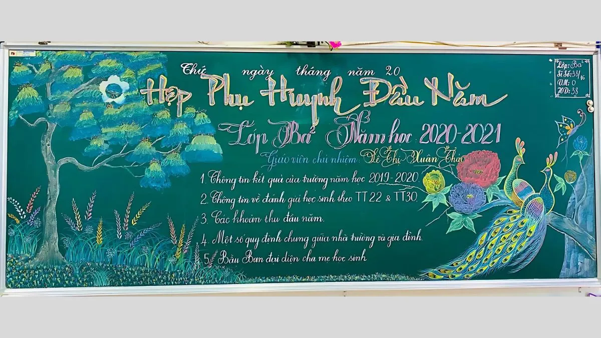 Trang trí bảng họp phụ huynh đầu năm