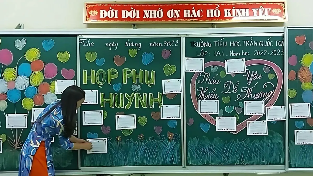 Trang trí bảng họp ấn tượng