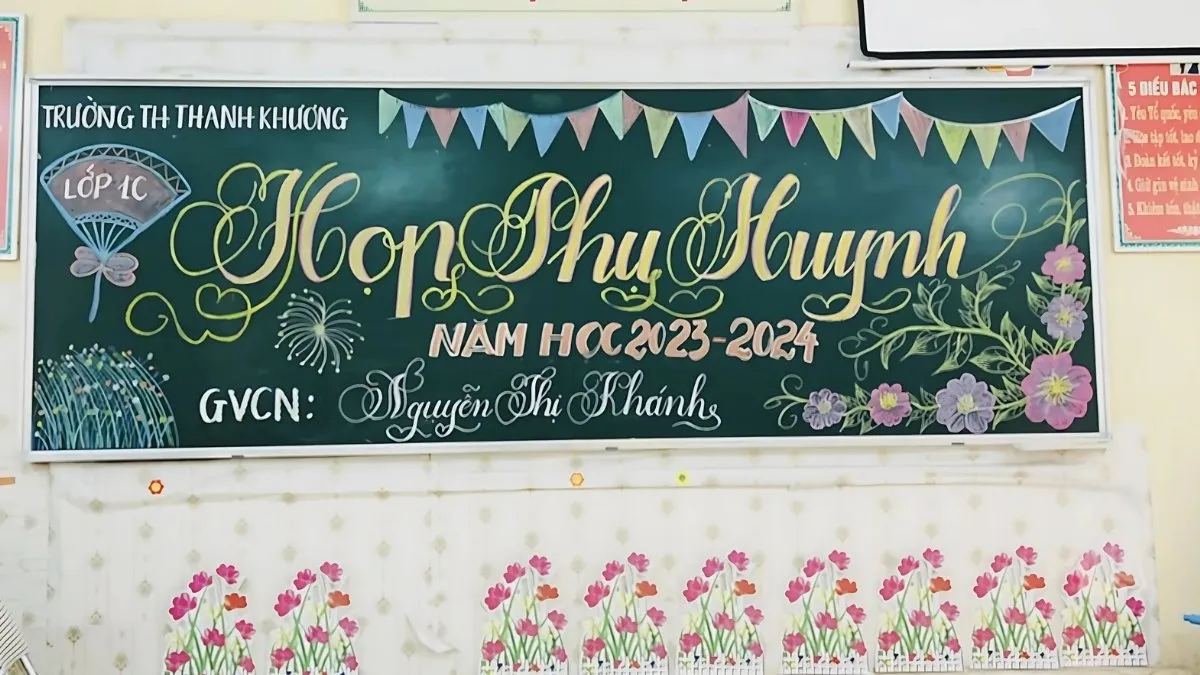 Trang trí bảng họp phụ huynh