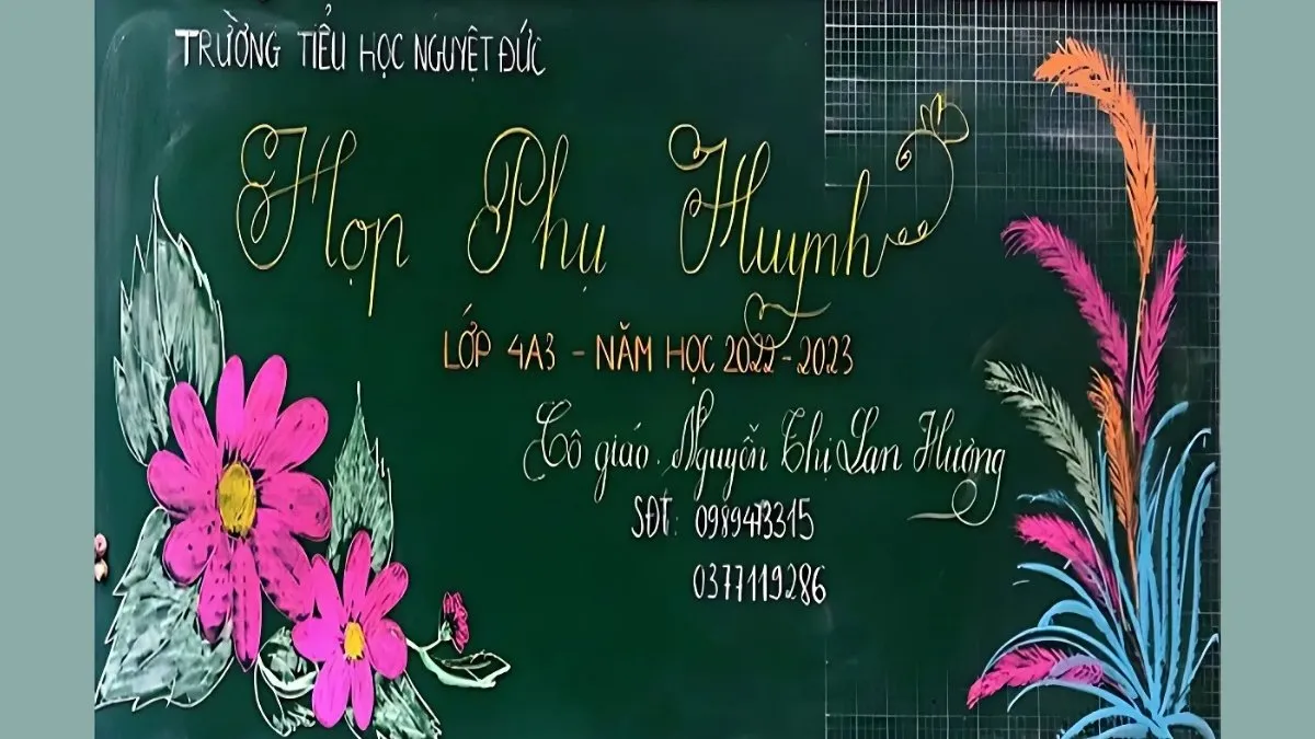 Trang trí bảng họp đầu năm ấn tượng