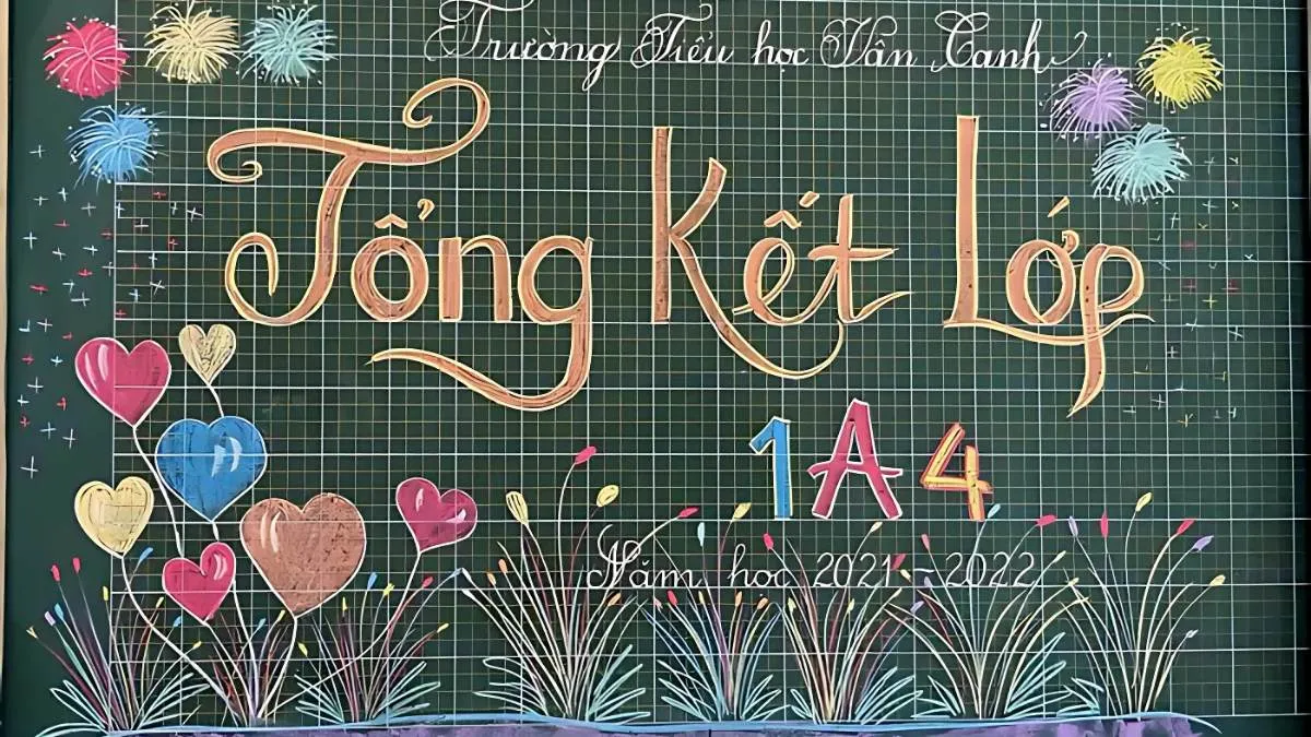 Trang trí bảng họp cuối năm đầy ấn tượng