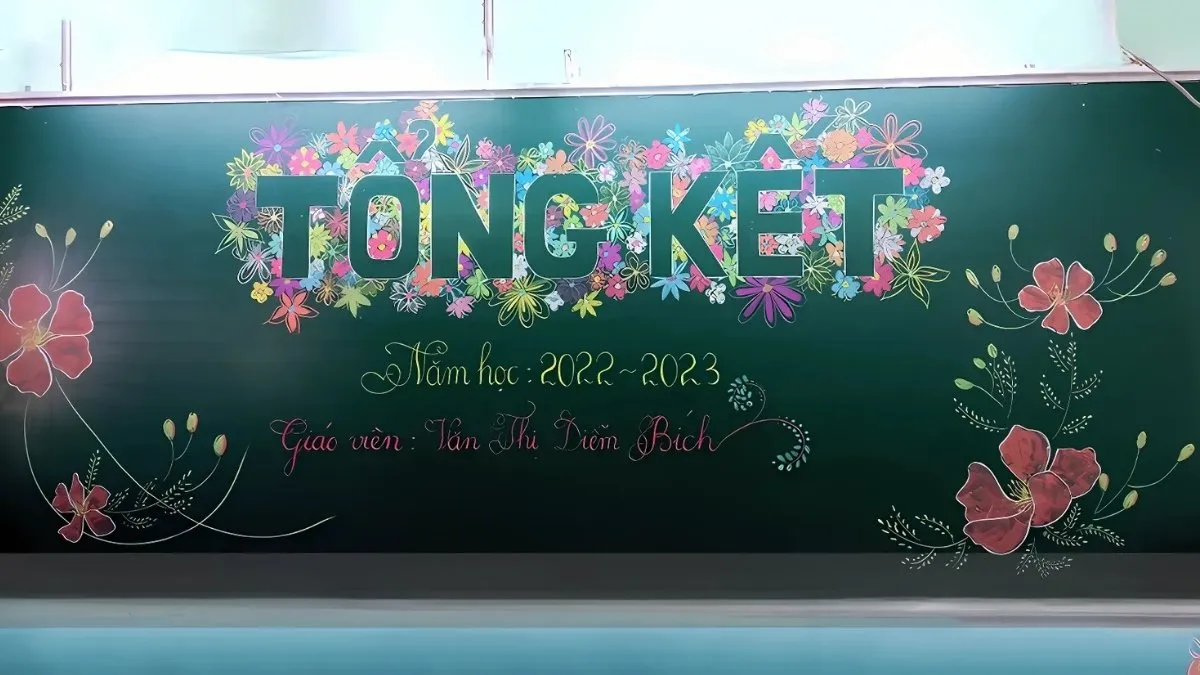 Trang trí bảng tổng kết độc đáo