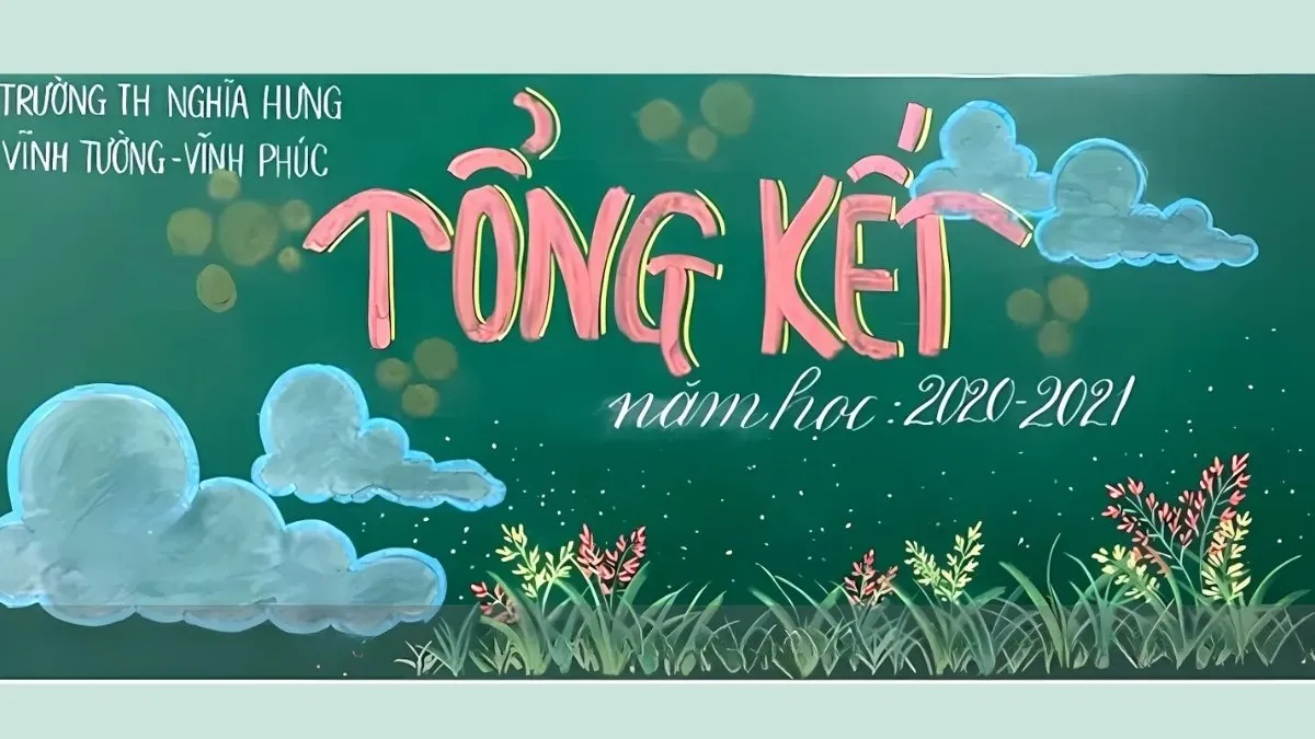 Trang trí bảng họp phụ huynh đơn giản