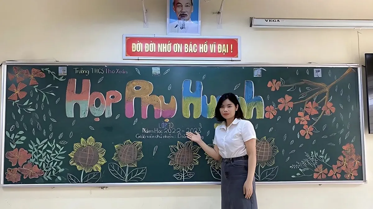 Bảng lớp học trang trí đẹp