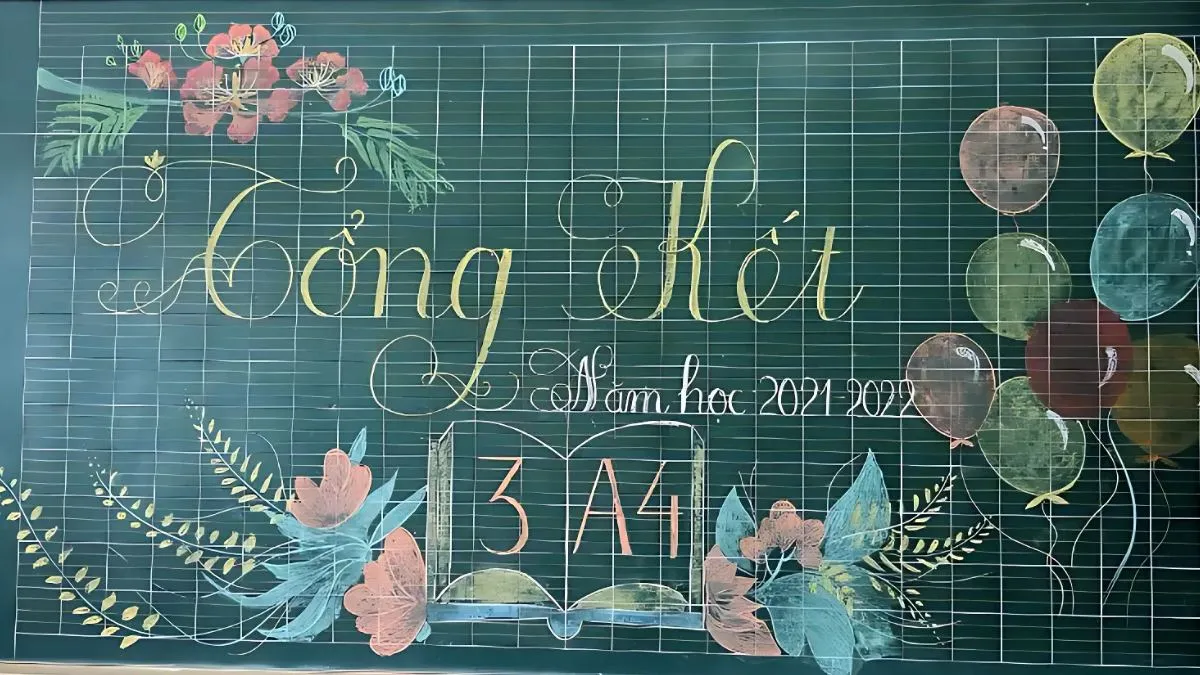 Decor bảng tổng kết cuối năm