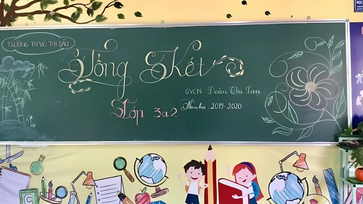 Mẫu trang trí bảng họp phụ huynh