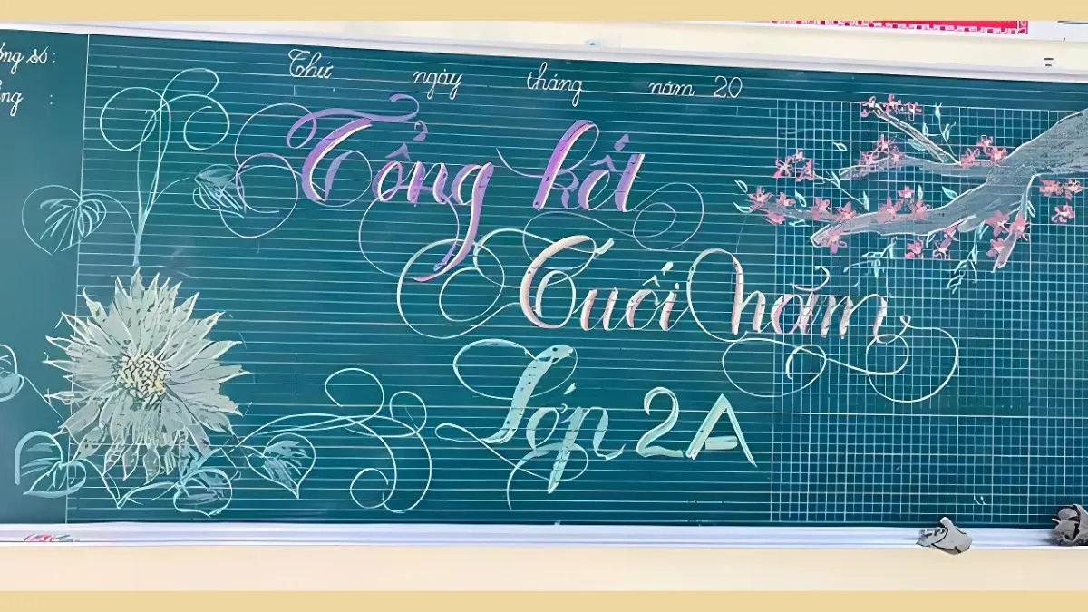 Trang trí bảng họp phụ huynh cuối năm