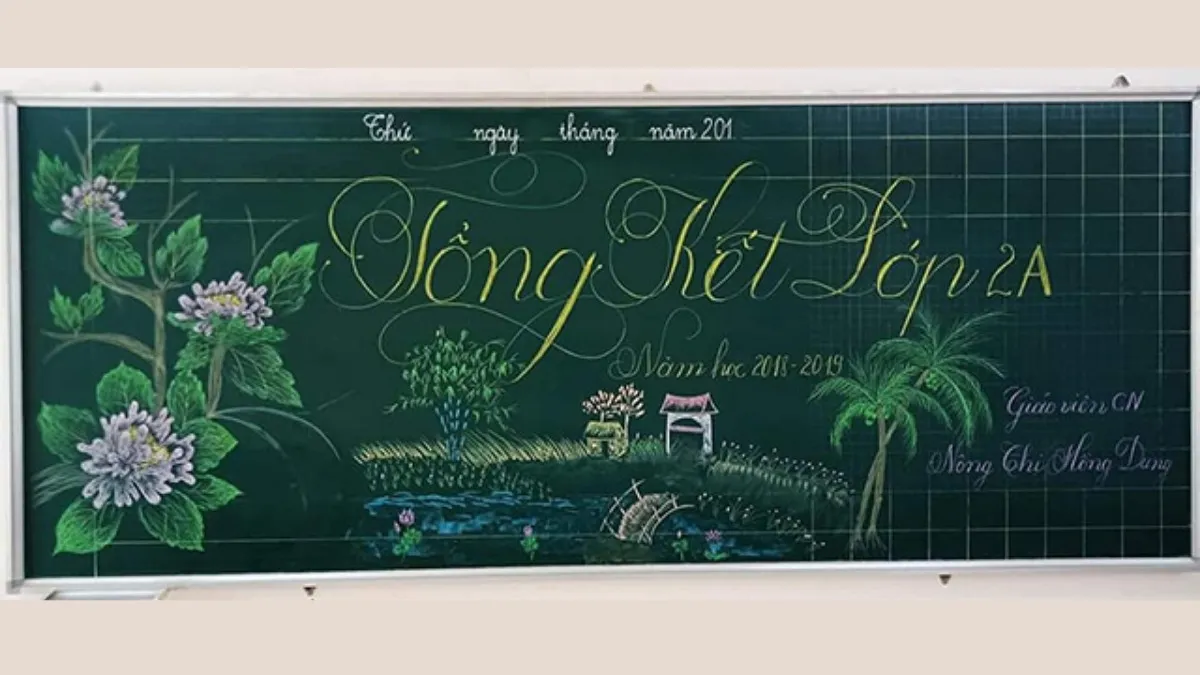 Mẫu trang trí bảng họp phụ huynh