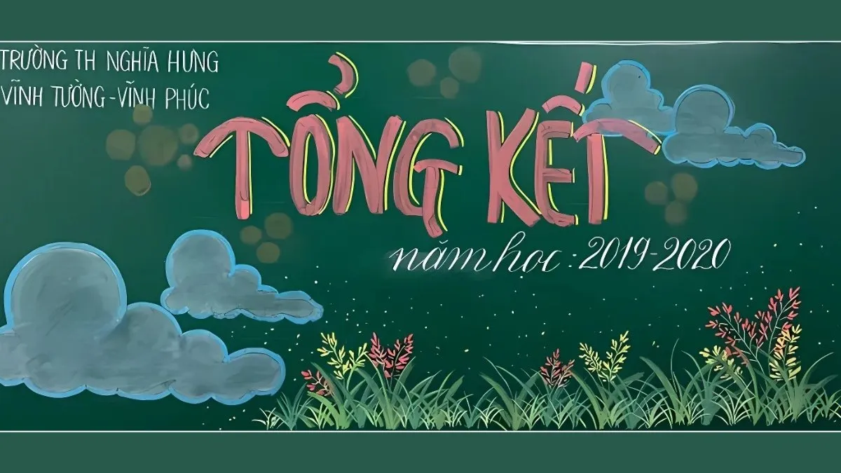 Bảng trang trí họp phụ huynh đơn giản