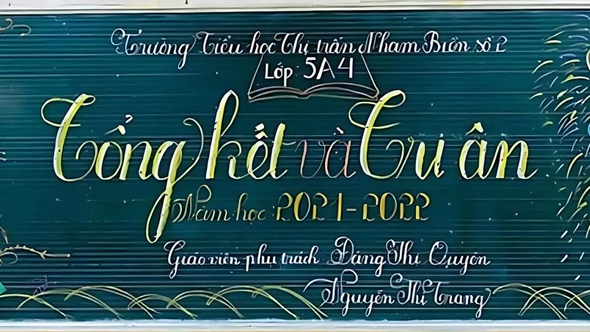 Trang trí bảng họp phụ huynh cuối năm