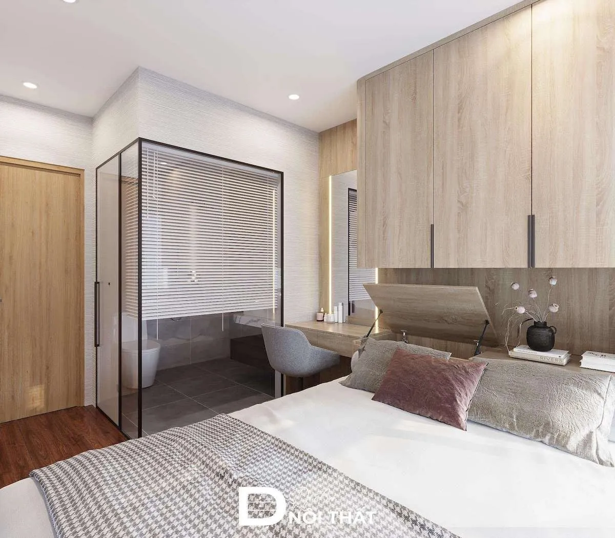 Vách gỗ công nghiệp đầu giường