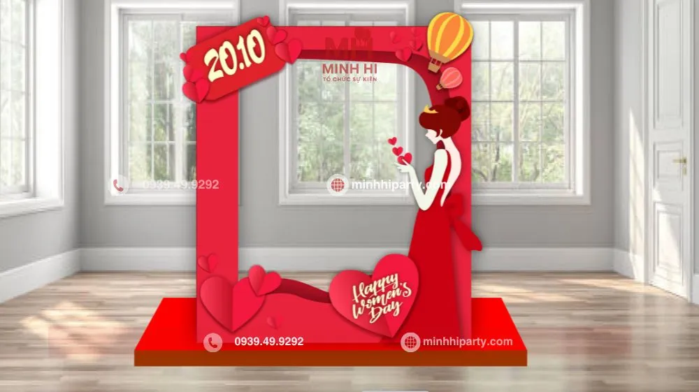 Thi công khung check-in chụp ảnh 20/10 tại HCM