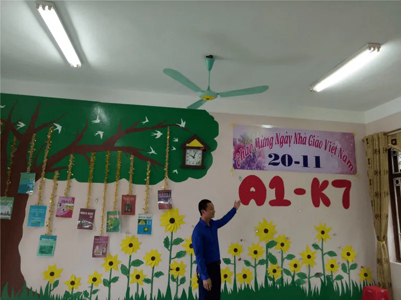trang tri lop hoc tieu hoc