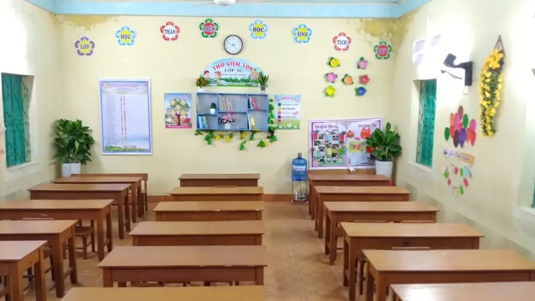 Trang trí lớp học tiểu học theo chủ đề