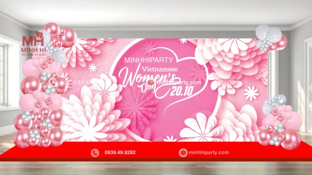 Trang trí 20/10 với tone pastel nhẹ nhàng