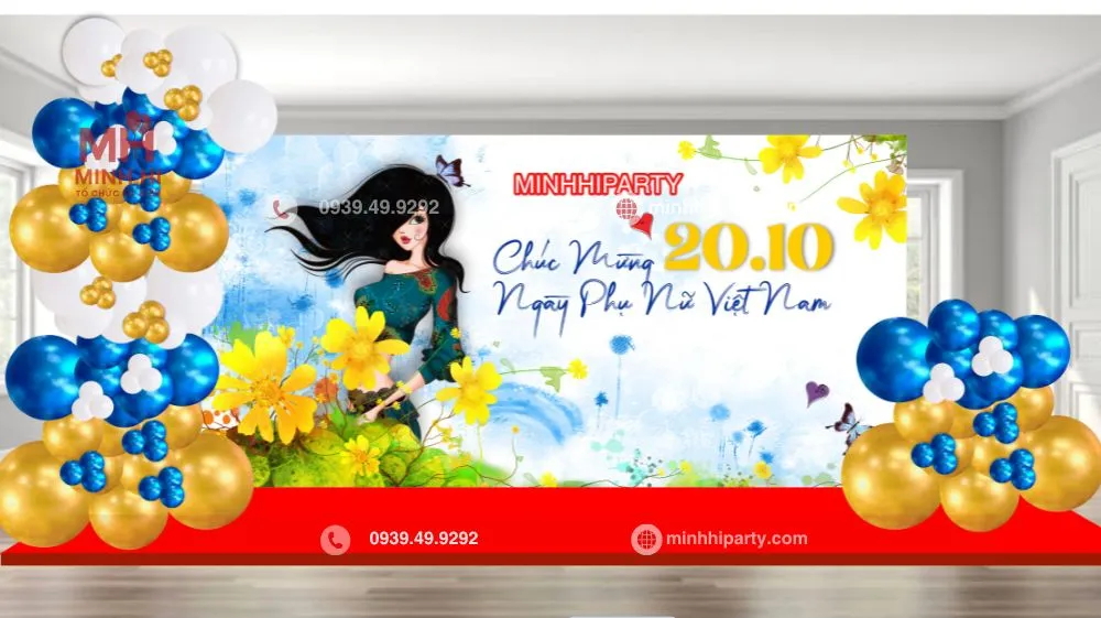 Thiết kế trang trí 20/10 theo xu hướng dành cho danh nghiệp văn phòng công ty