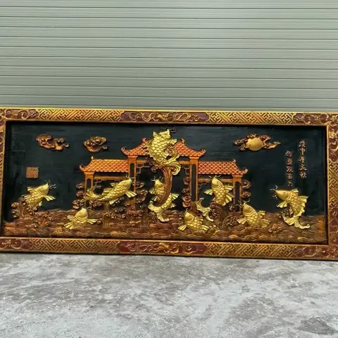 Tranh Cá Chép Vượt Vũ Môn - Đồ Gỗ Minh Chí