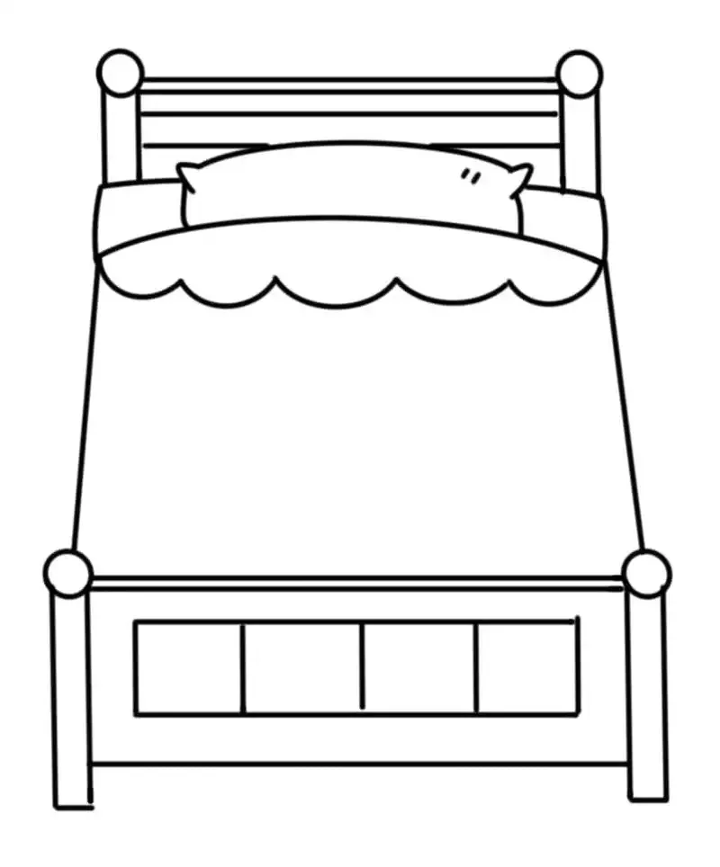 Bé học phối màu qua tranh tô màu giường ngủ