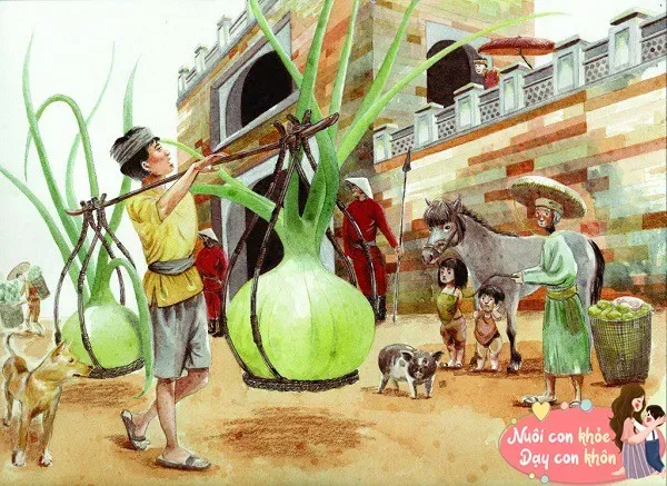 Cặp vợ chồng sau khi dùng lọ nước thần trong truyện cổ tích Lọ Nước Thần