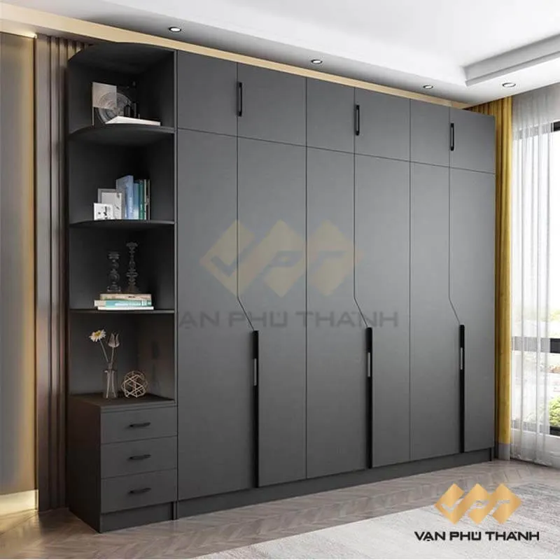 Tủ gỗ 3 cánh đẹp thiết kế âm tường