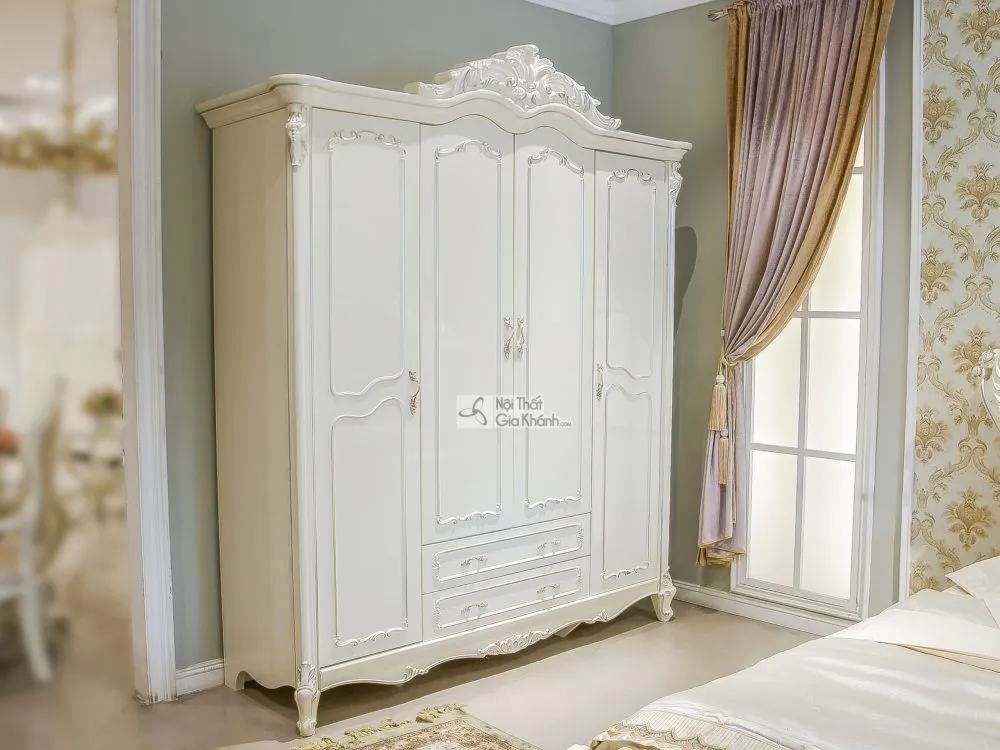 Tủ áo 4 cánh tân cổ điển