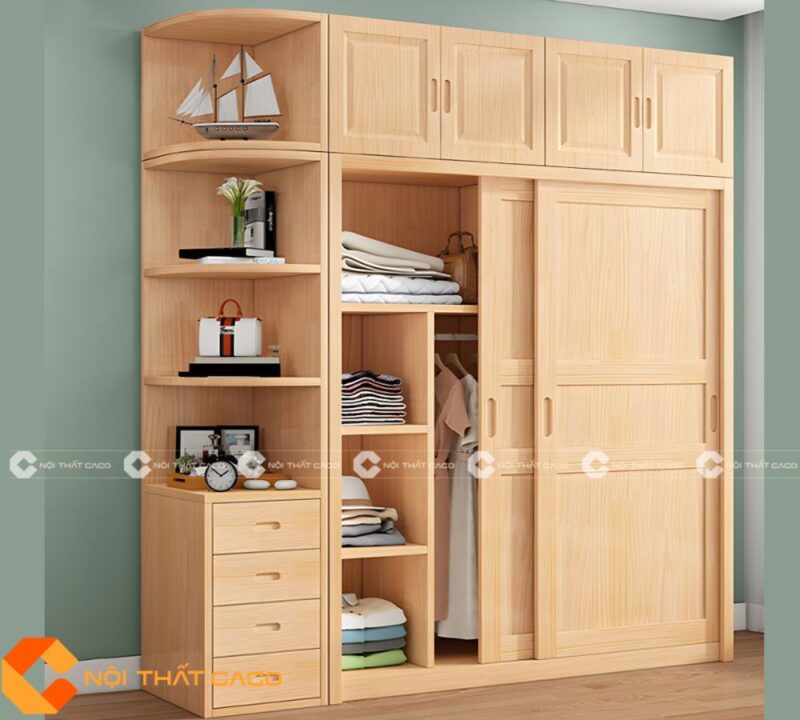 Tủ Quần Áo Gỗ Tự Nhiên Cửa Lùa: Giải Pháp Nội Thất Cao Cấp Tối Ưu Không Gian Hiện Đại