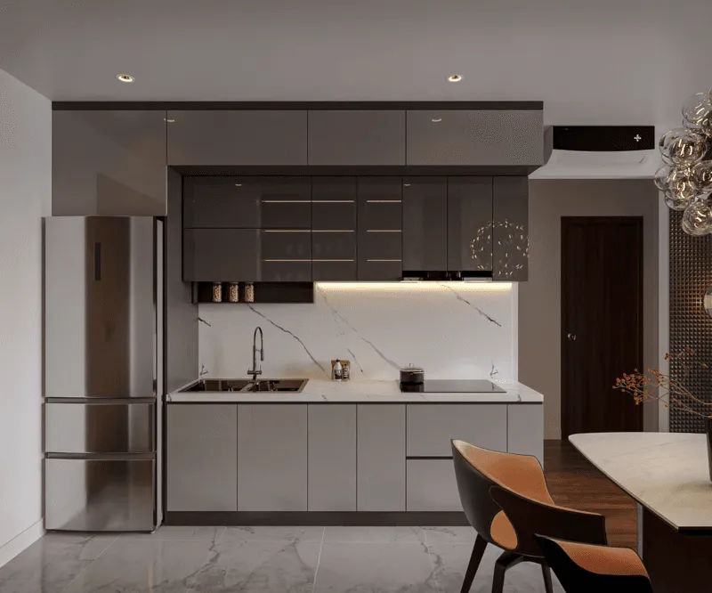 Cấu tạo chi tiết tủ bếp acrylic an cường từng lớp vật liệu