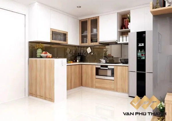 Tủ bếp có bàn thờ Ông Táo tích hợp thông minh