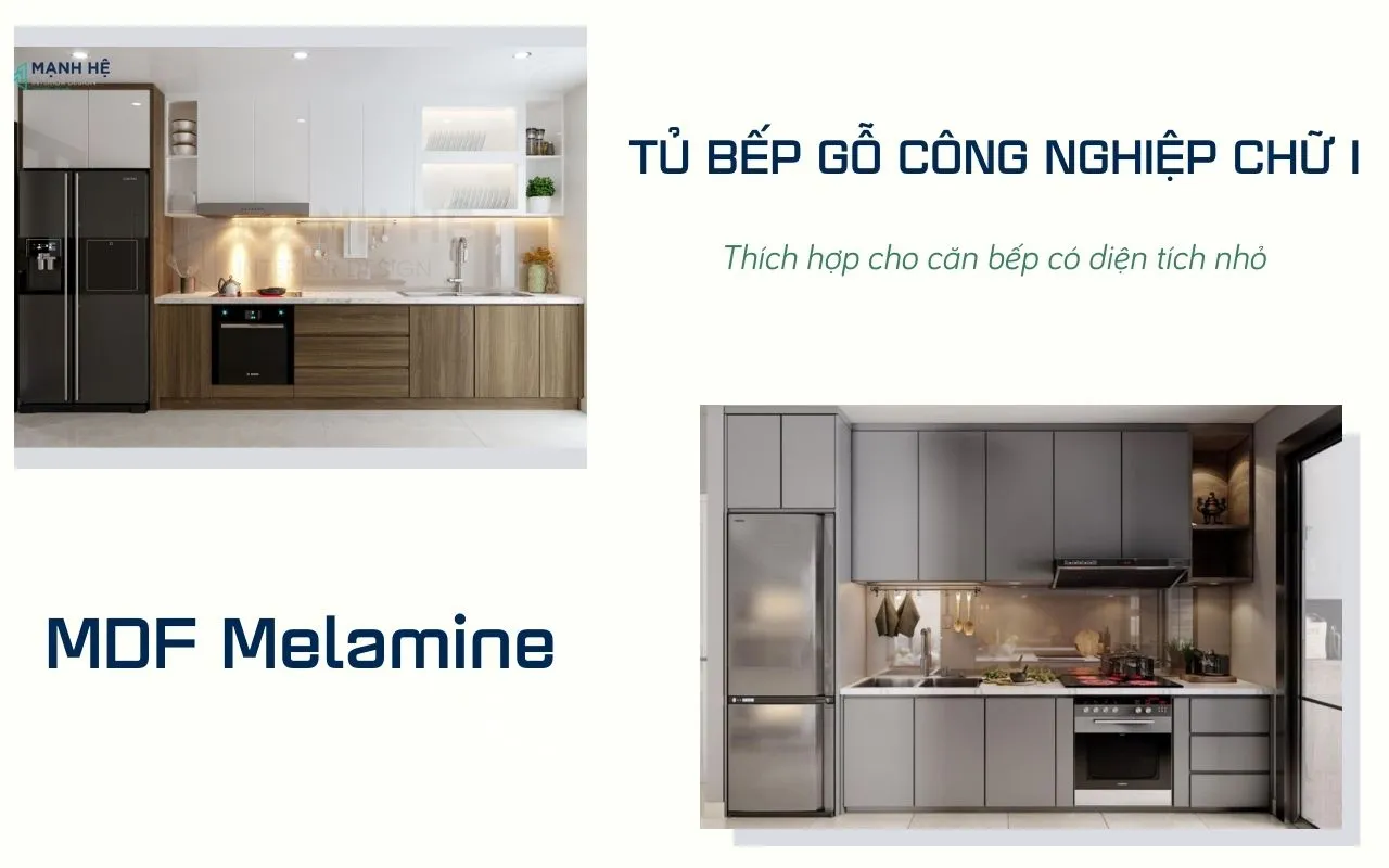 Tủ bếp gỗ công nghiệp