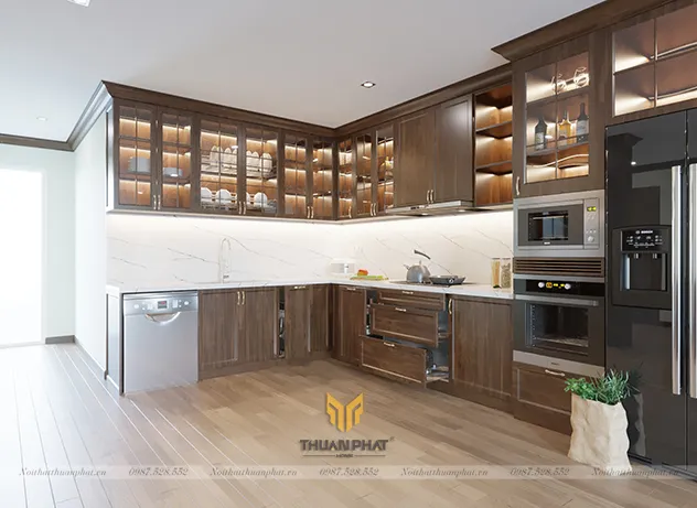 Mẫu Tủ Bếp Gỗ Cao Cấp