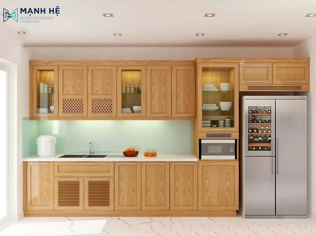 Tủ bếp gỗ xoan đào